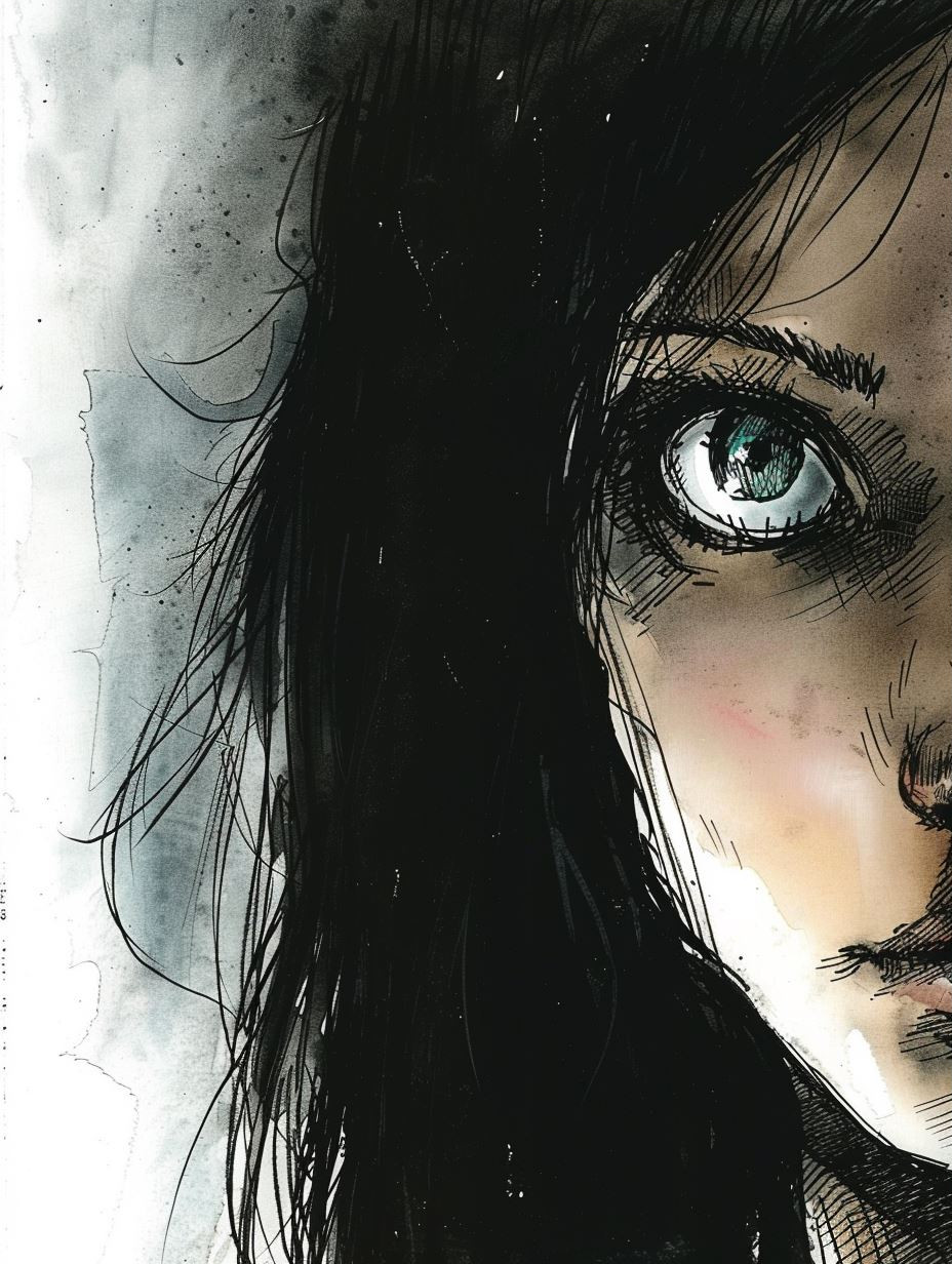 Ink and Watercolor Gaze - Image 3