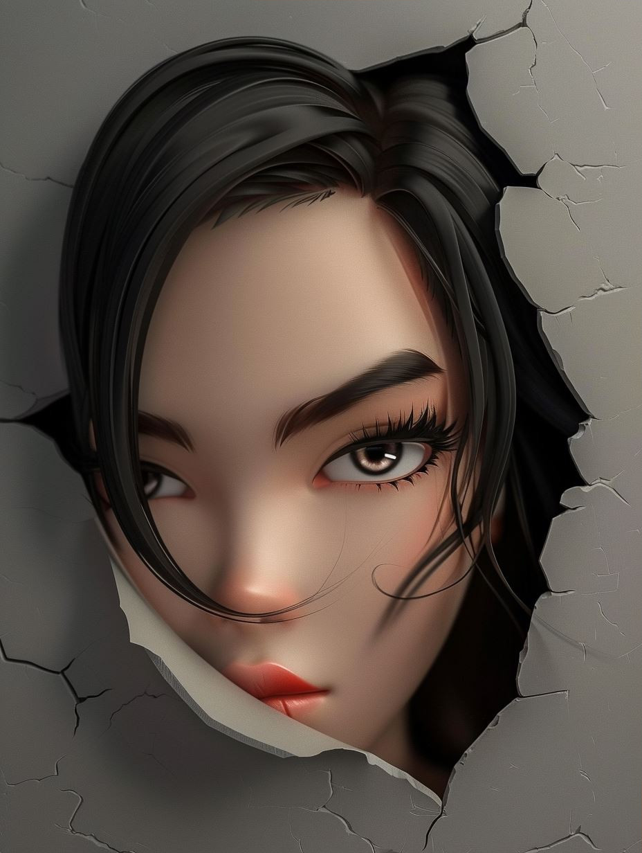Digital Dreams: Four Stylized Female Portraits - Image 3