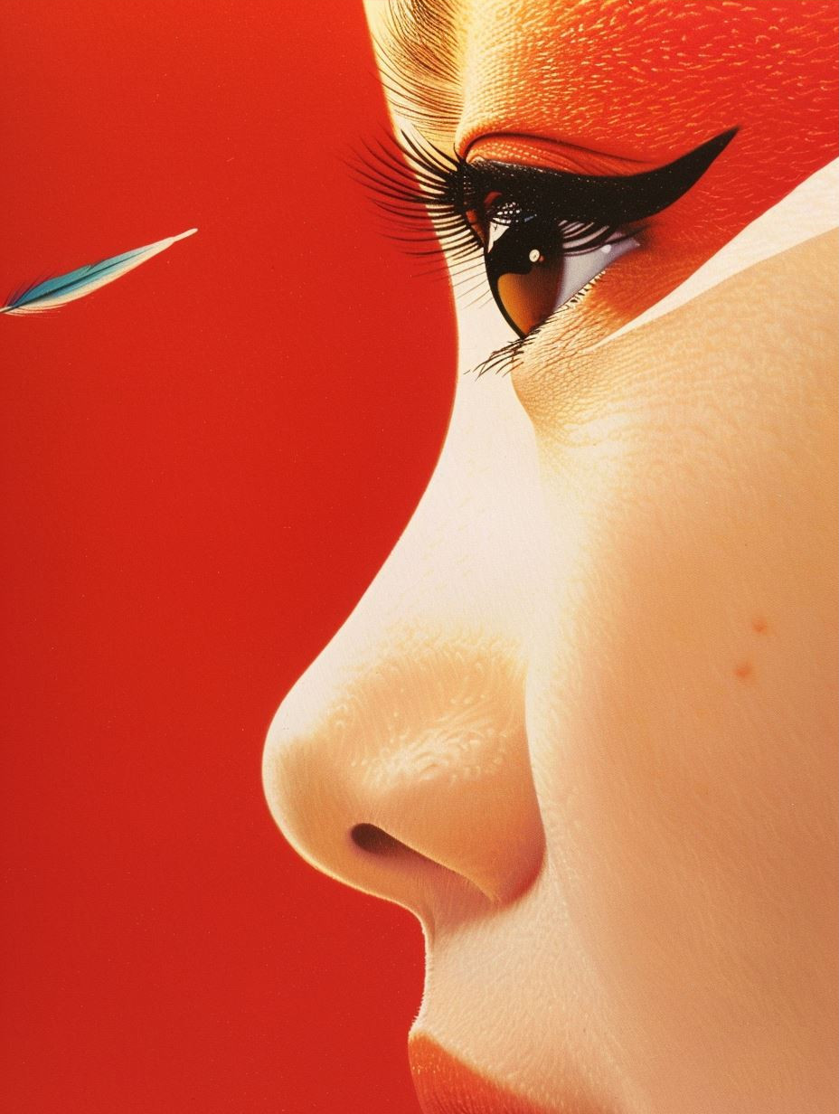 Crimson Glow Portrait Study - Image 3