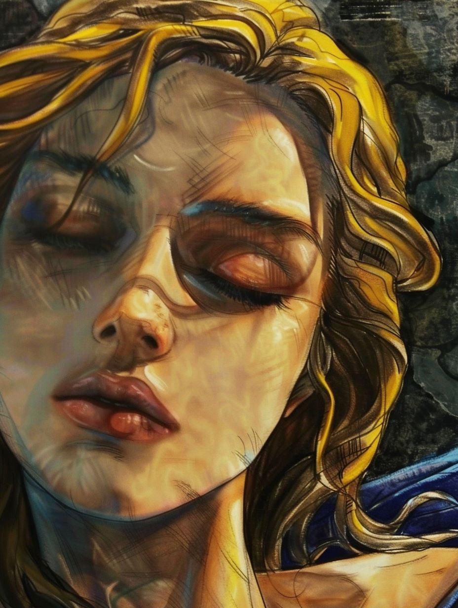 Ethereal Golden Slumber Portrait