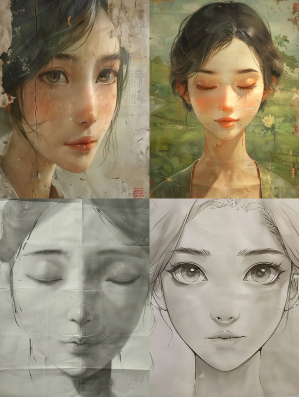 Ethereal Fragmented Portrait