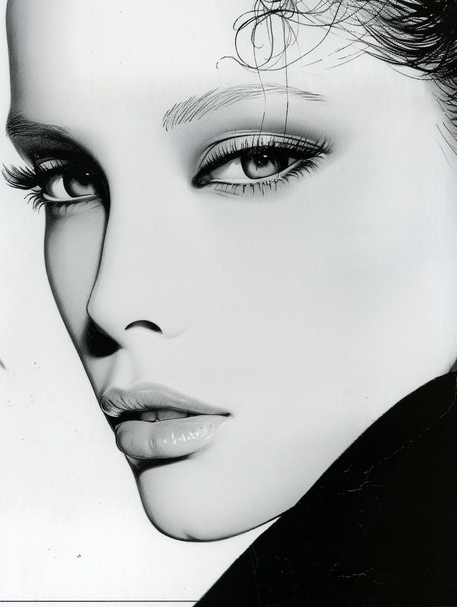 Ethereal Monochrome High Fashion Portrait