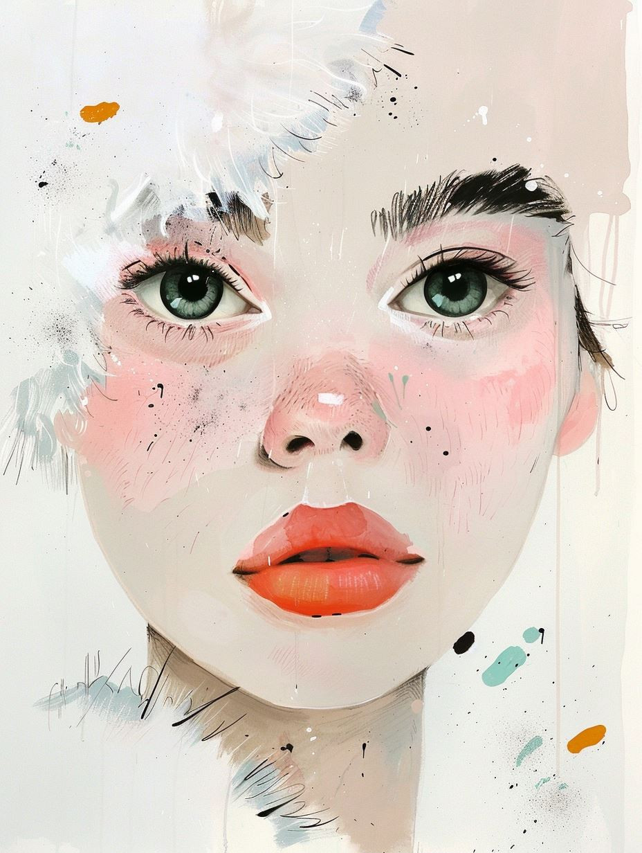 Ethereal Gazes in Pastel Hues - Image 2