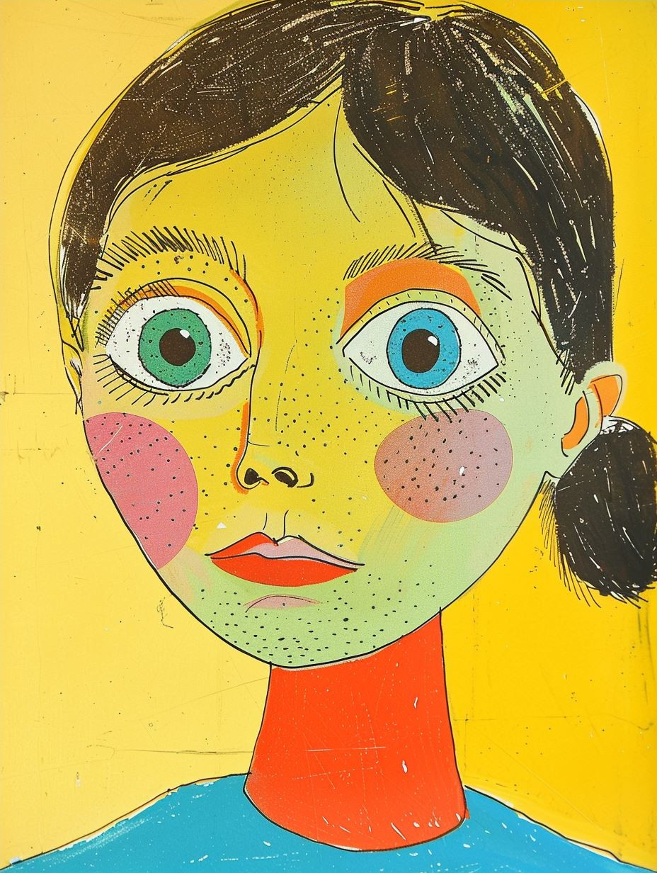Vibrant Pop Art Portrait Profile - Image 4