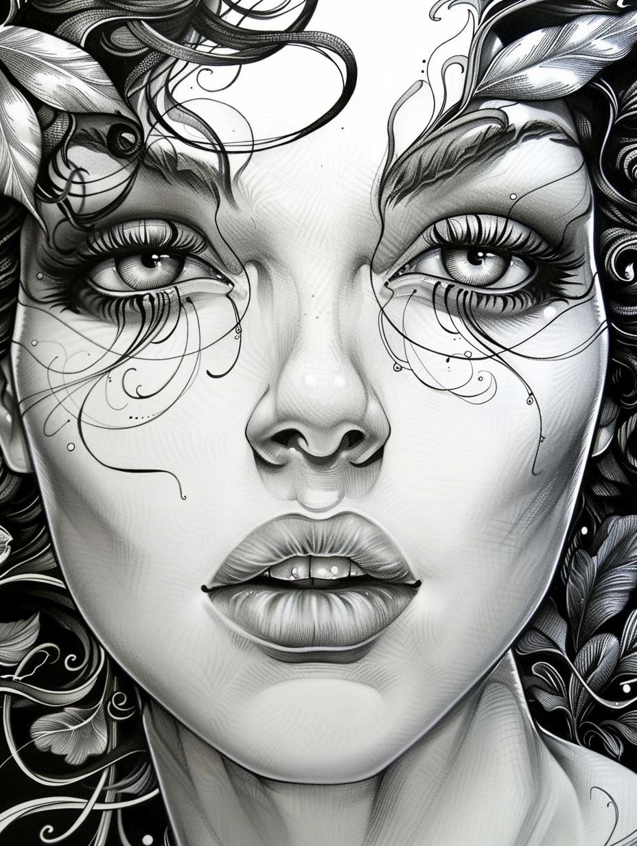 Ethereal Ink Portrait of Grace - Image 4