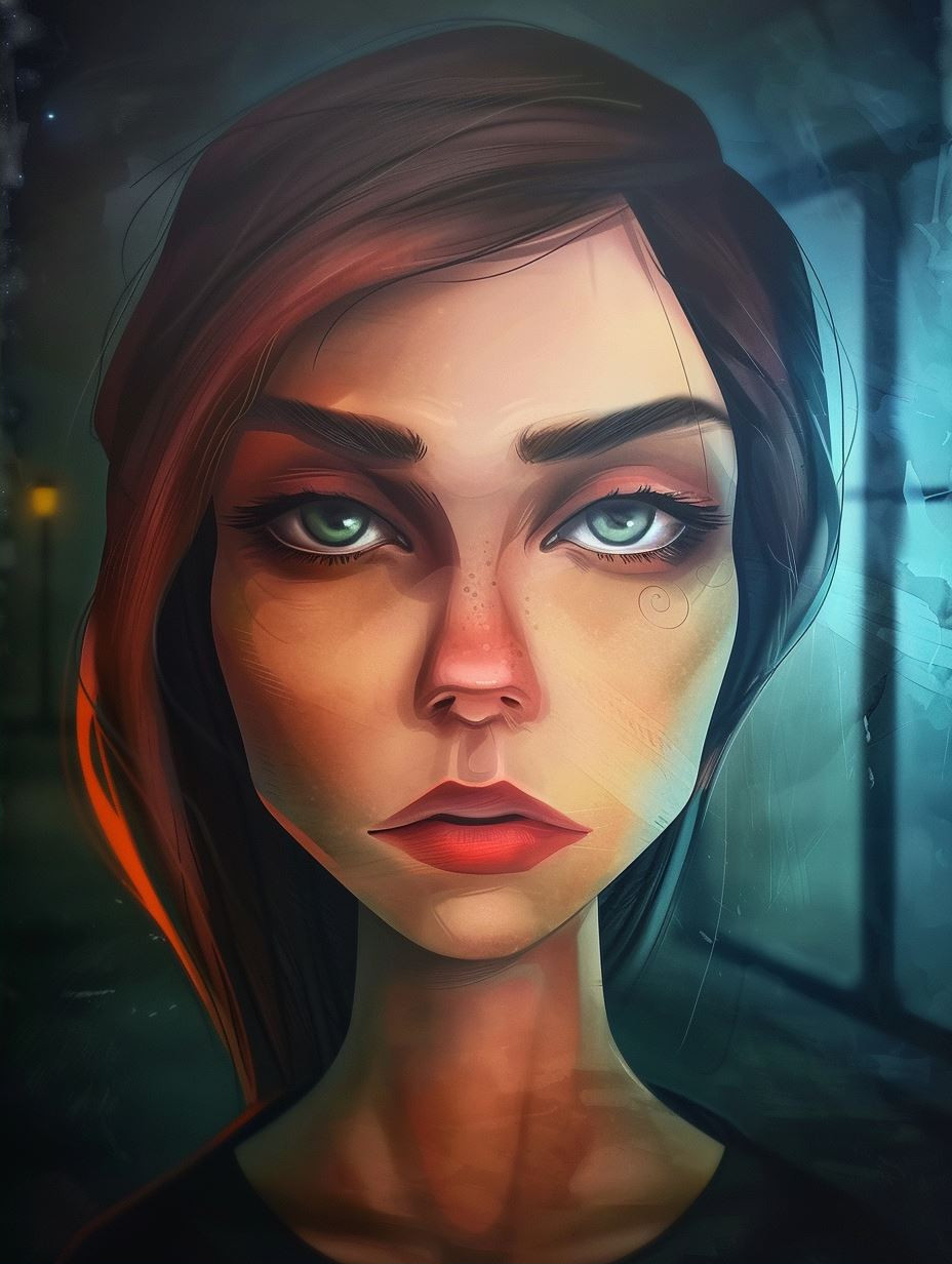Ethereal Gaze of Digital Melancholy - Image 2