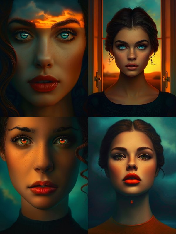 Sunset Horizon Within Her Gaze