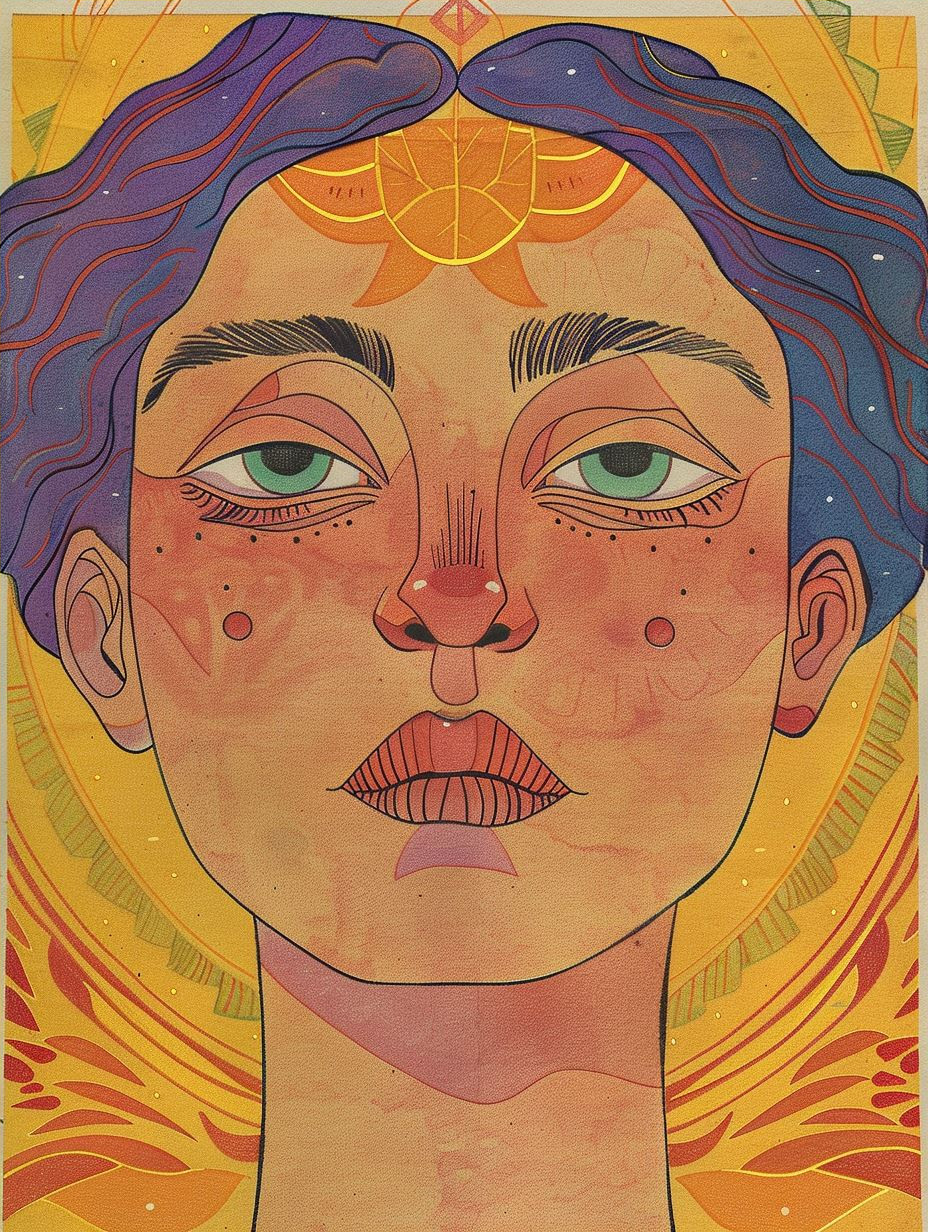 Warm Geometric Portrait Study - Image 4