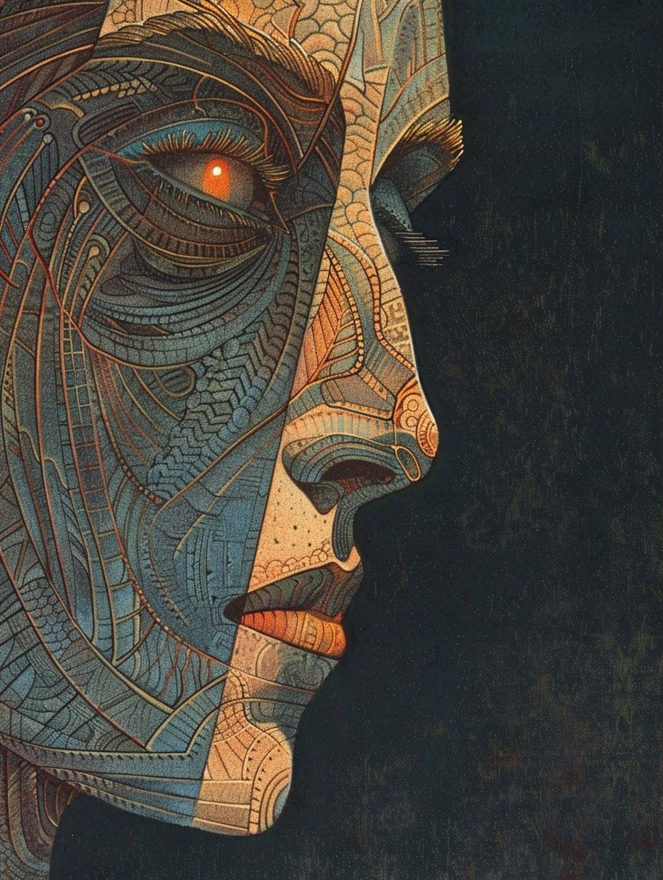 Intricate Mechanical Soul Portrait - Image 1
