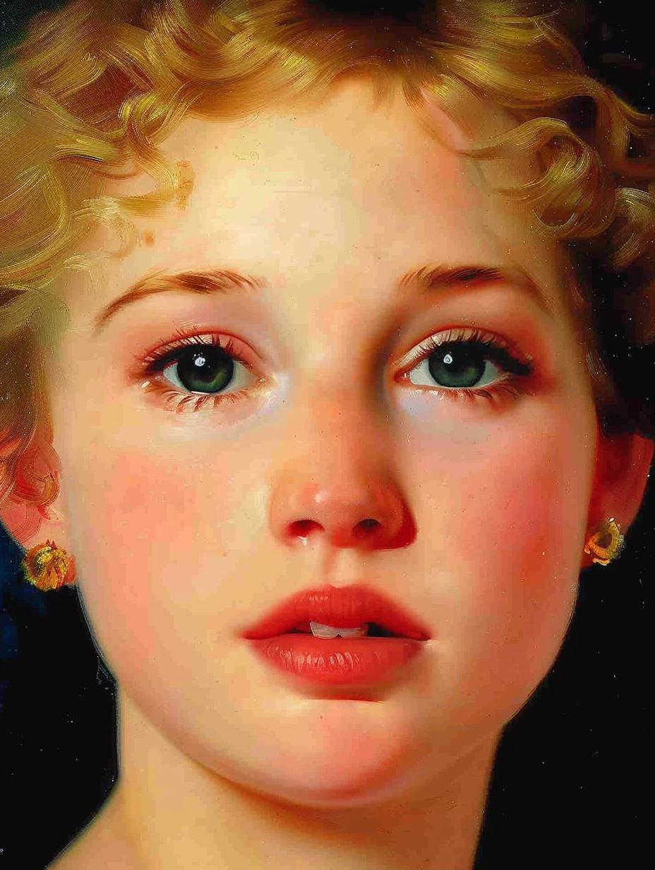 Ethereal Golden Curls Portrait - Image 1