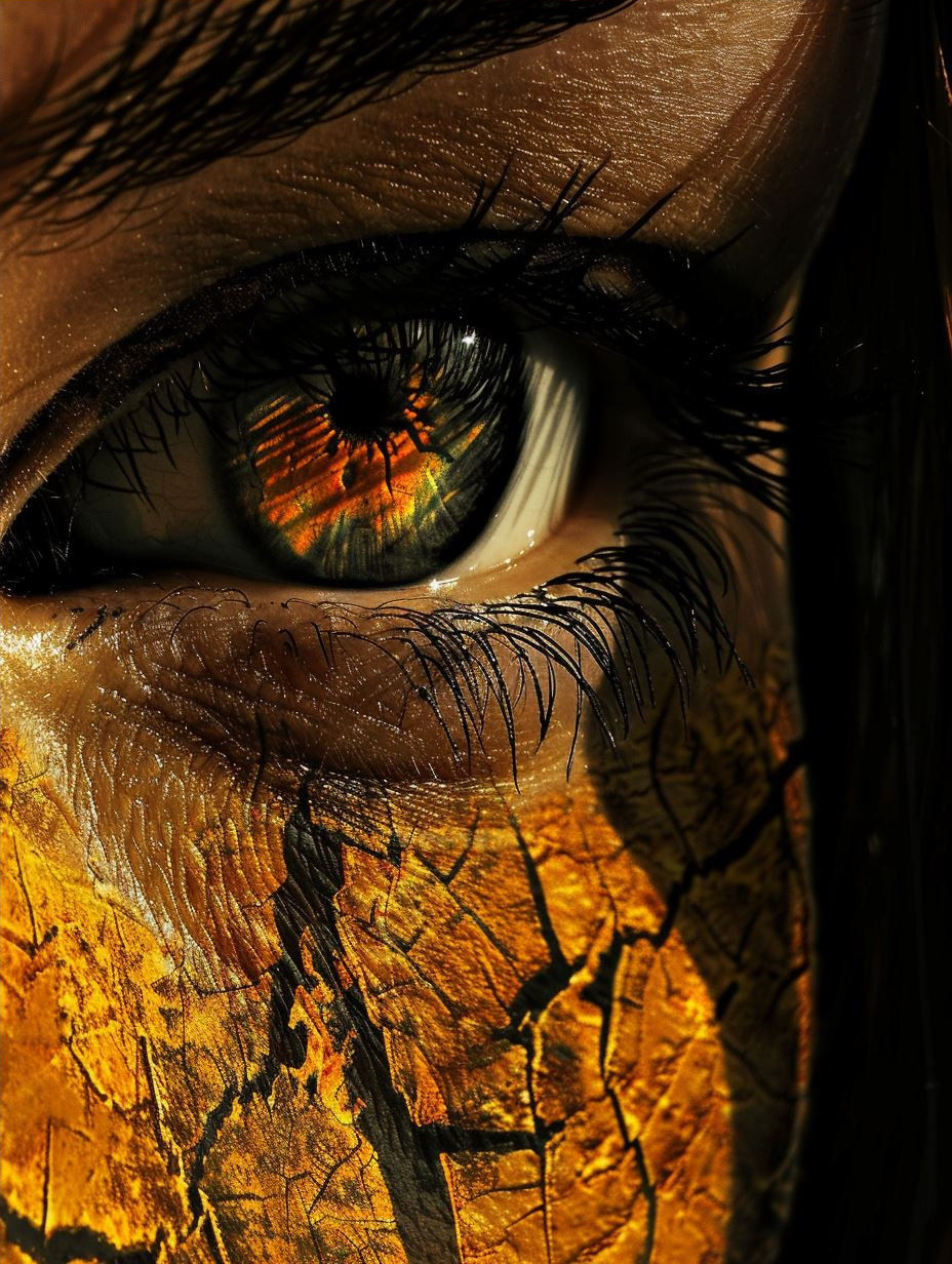 Gilded Texture Human Portrait - Image 4