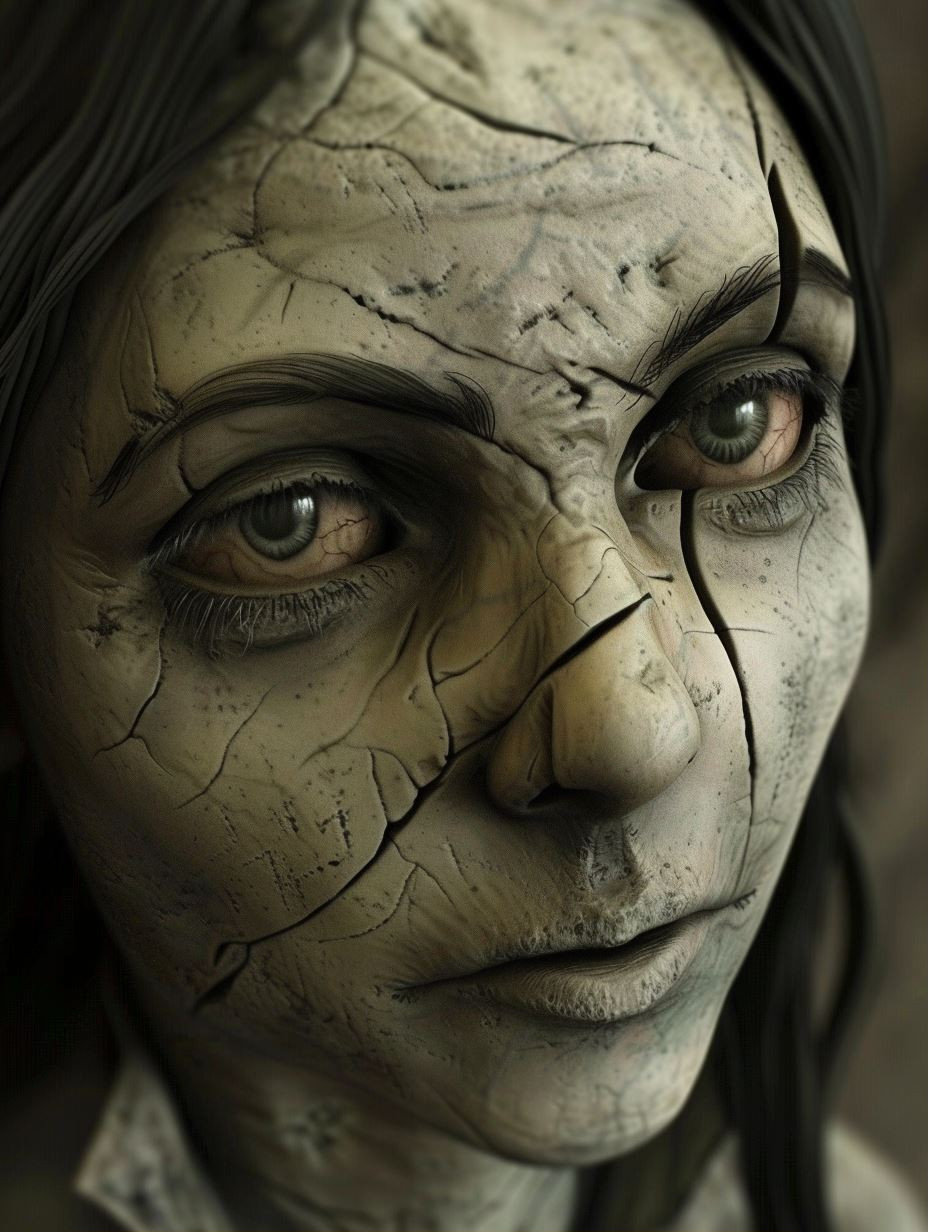 Fractured Porcelain Soul Portraits - Image 1
