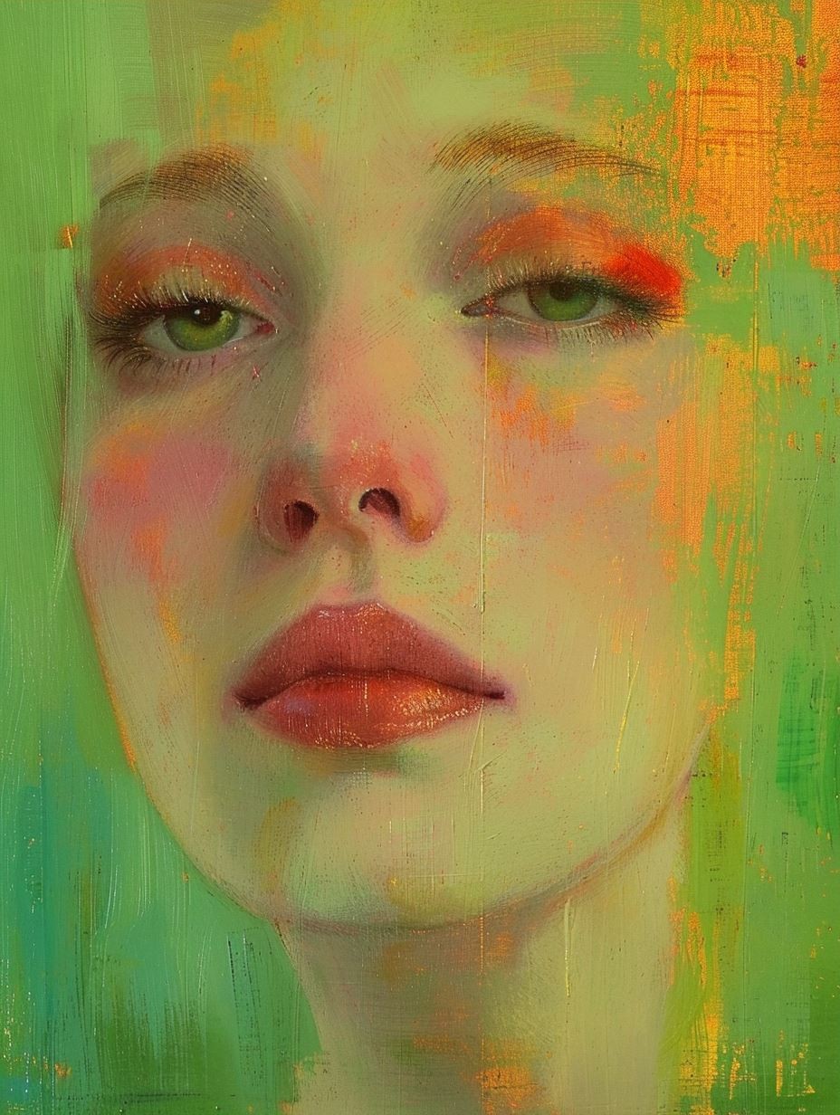 Ethereal Neon Portrait Study - Image 3
