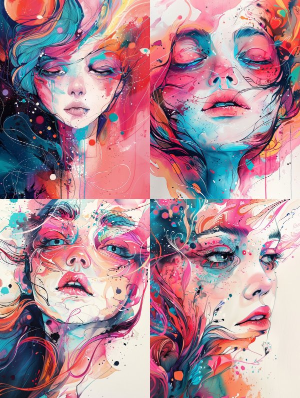 Vibrant Ethereal Portrait Fusion