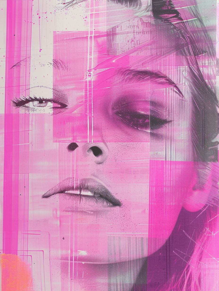 Fragmented Visions in Neon Pink - Image 4