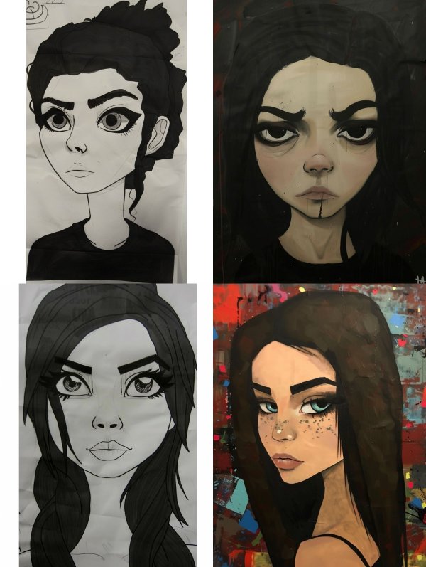 From Sketch to Finished Portrait