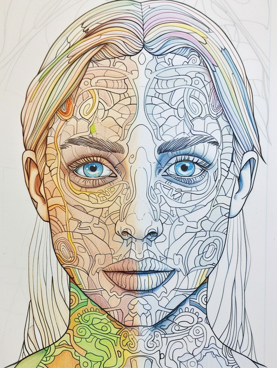 Intricate Soul: A Study in Line Art - Image 2