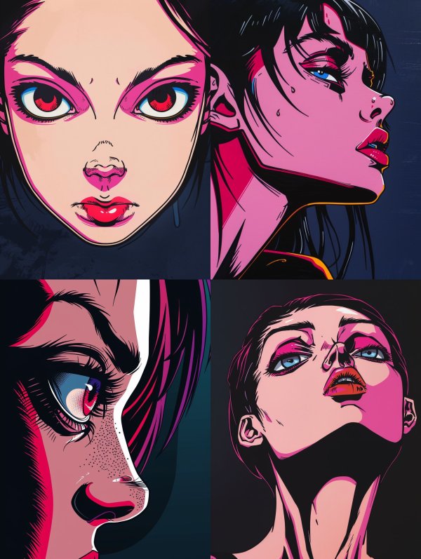 Neon Visions: Cyberpunk Anime Portraits