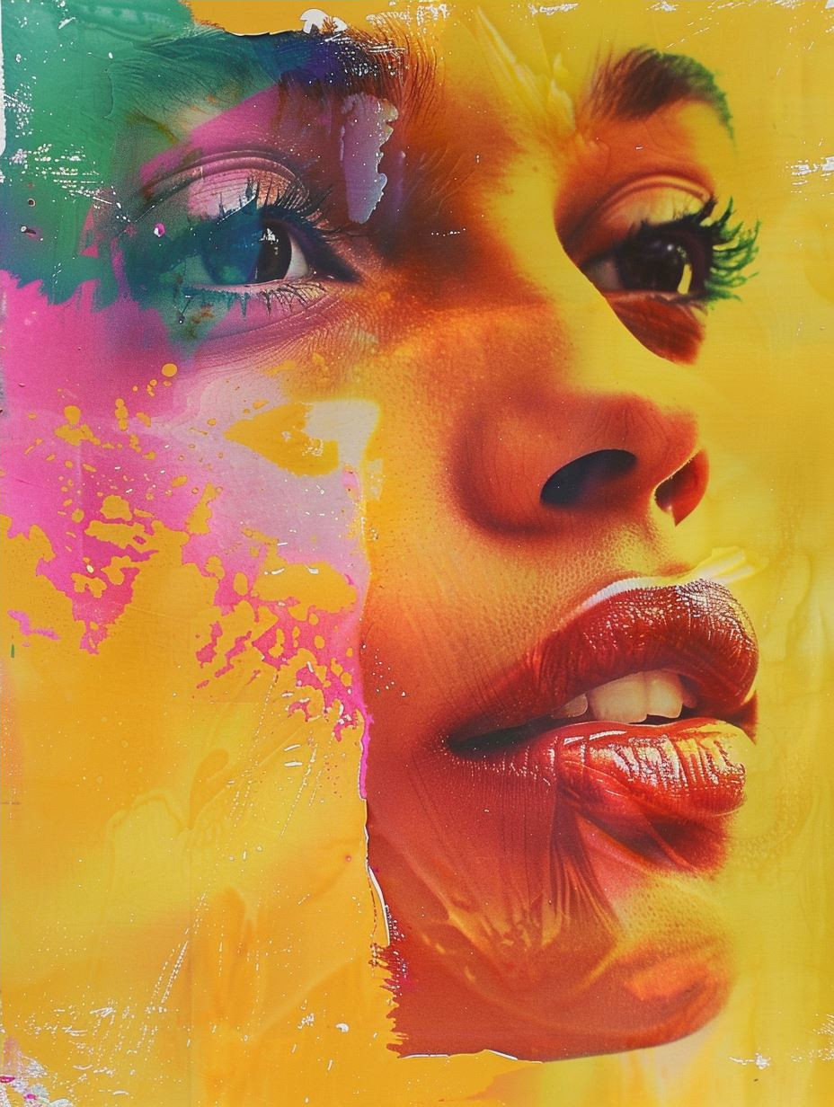 Neon Psychedelic Portrait Study - Image 4