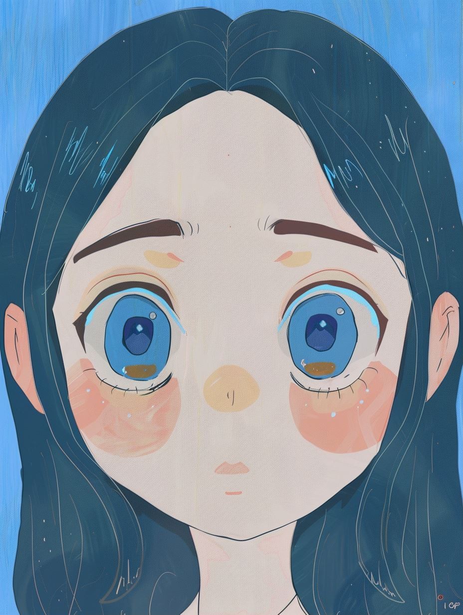 Melancholy Blue Dream Portrait