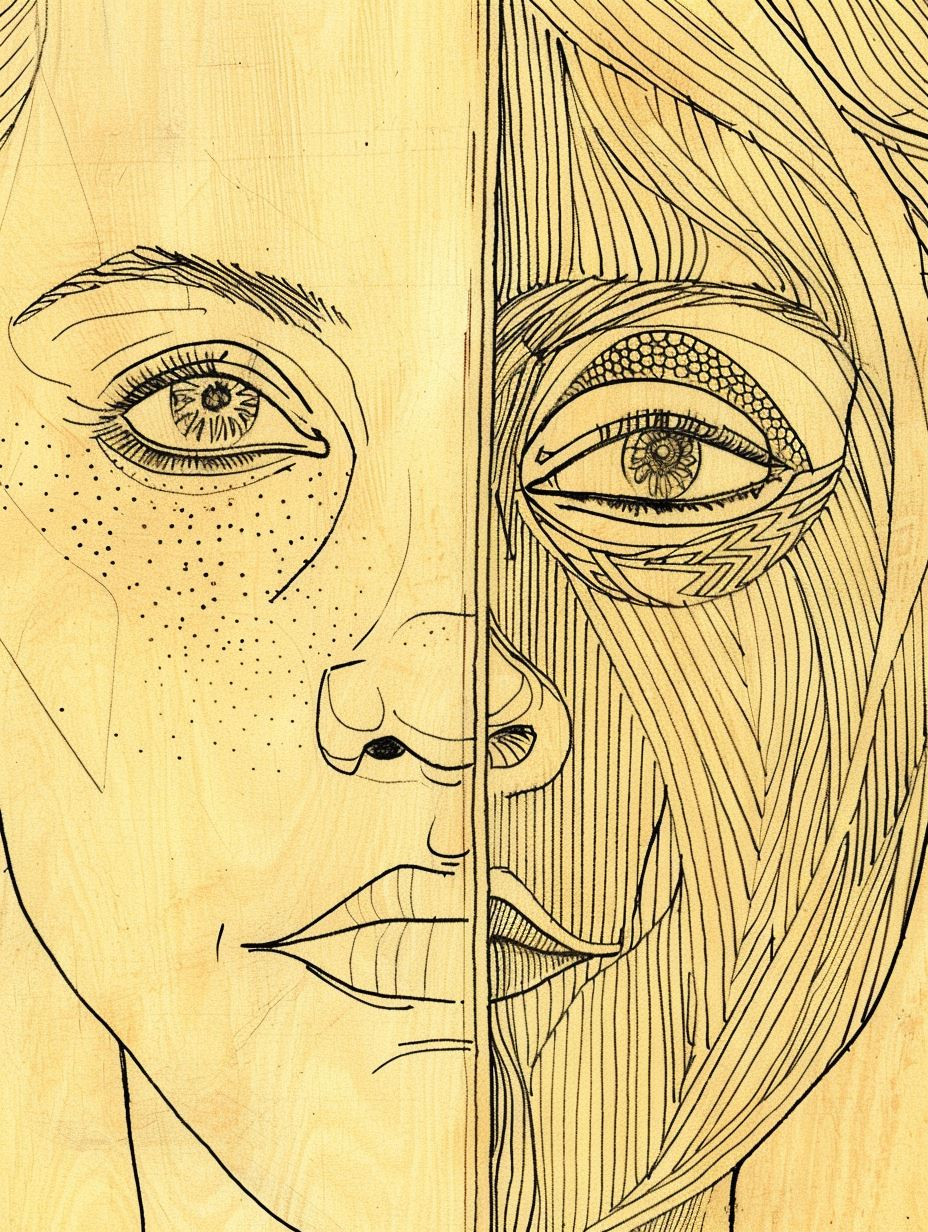 Surrealist Pencil Portrait Studies - Image 1