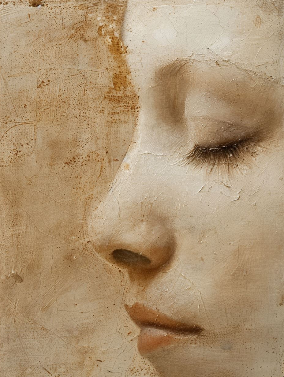 Ethereal Sepia Portrait Fragments - Image 2