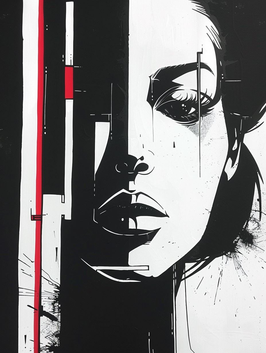 Noir Crimson Gothic Portraits - Image 2