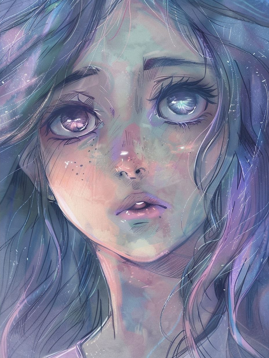Ethereal Visions of a Purple-Haired Muse - Image 2