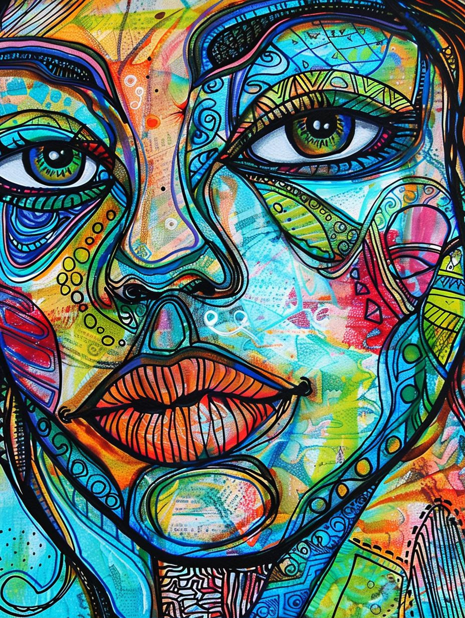 Prismatic Psychedelic Portrait Study
