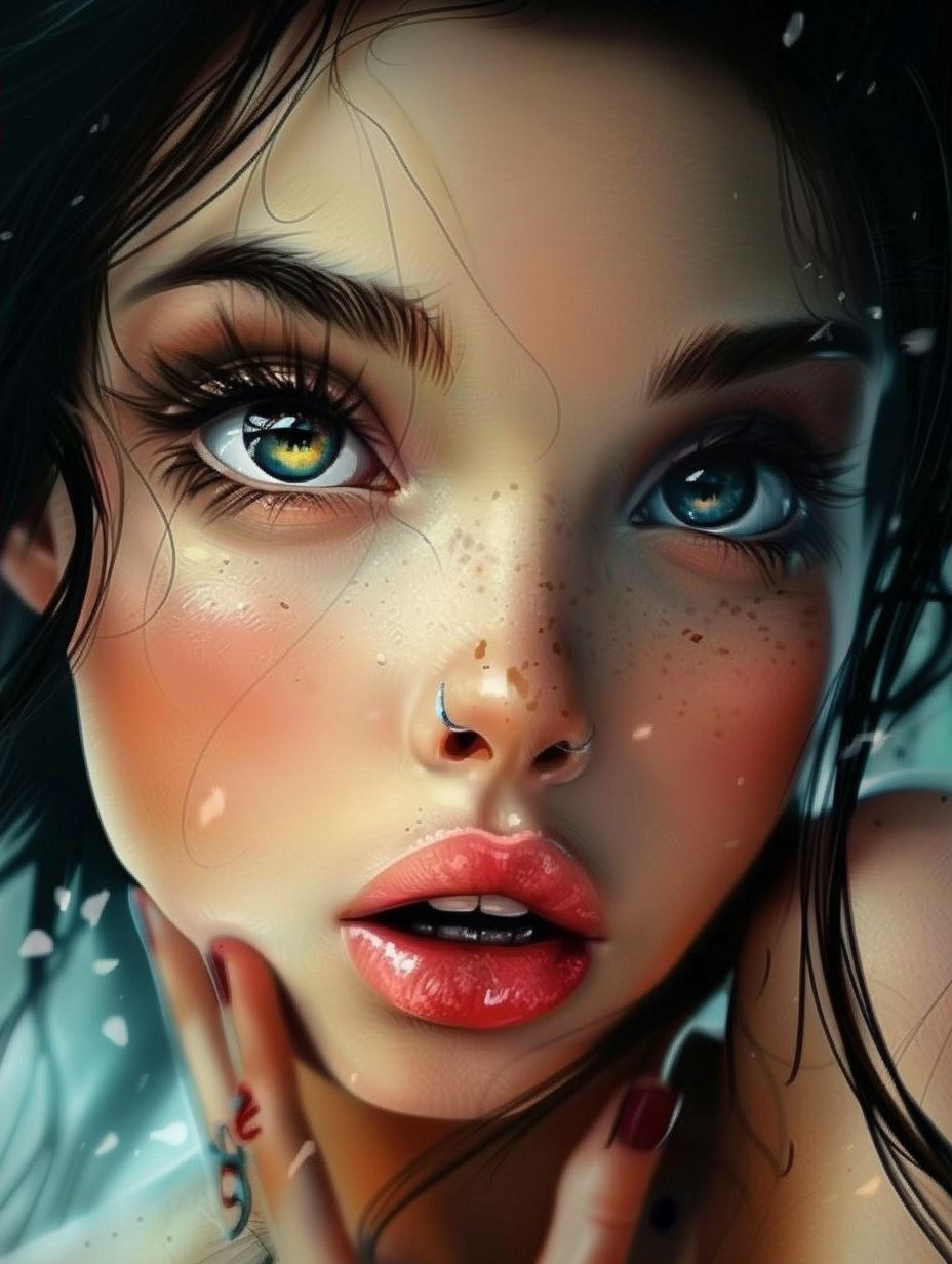 Ethereal Gazes: Digital Portrait Series - Image 2