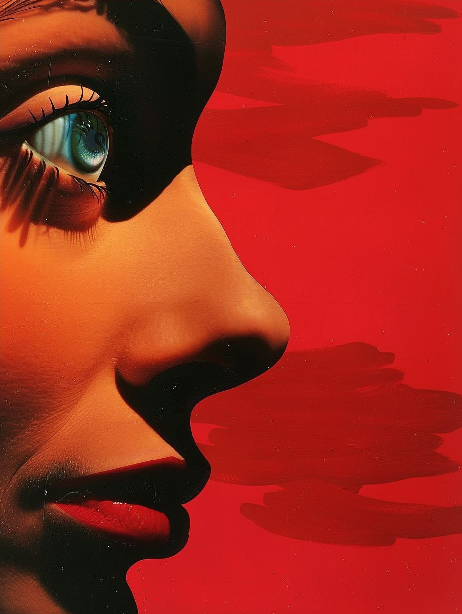 Vintage Surrealist Beauty Portrait - Image 4