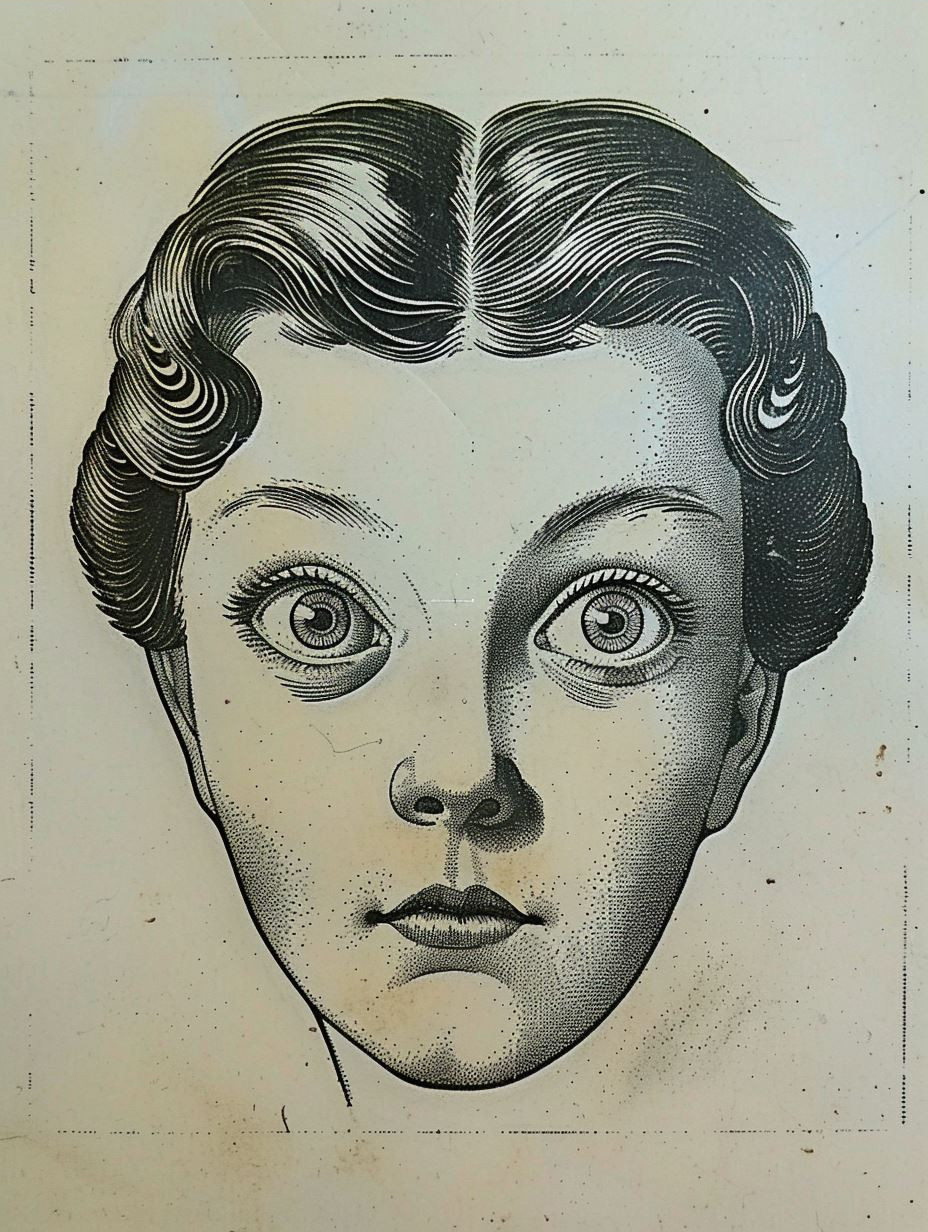 Vintage Stipple Ink Portrait - Image 3