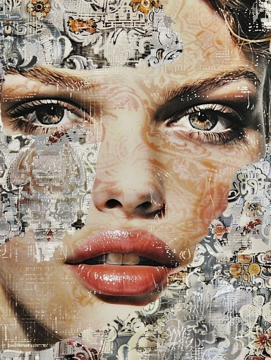 Fragmented Beauty in Mixed Media - Image 4