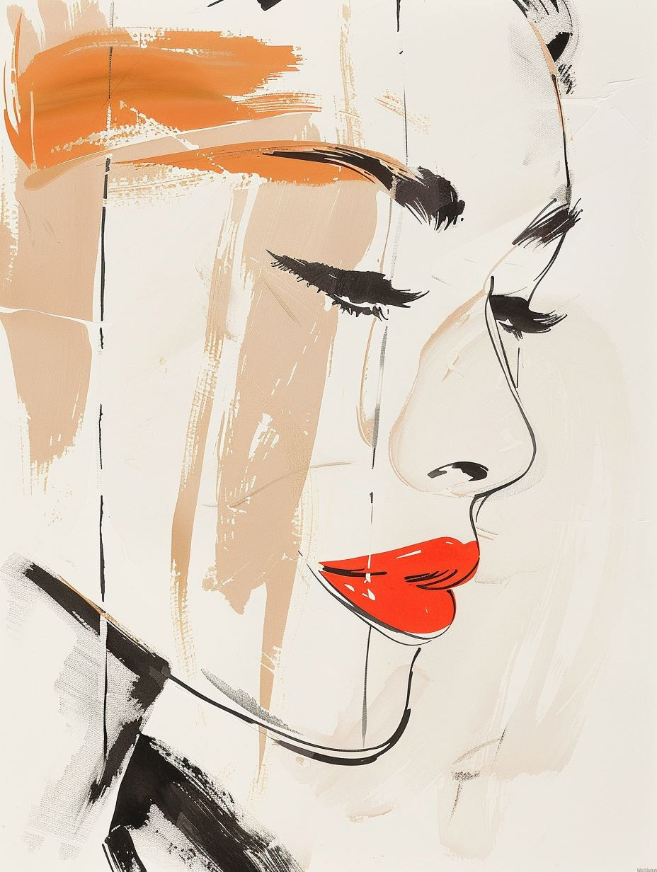 Abstract Minimalist Fashion Portrait