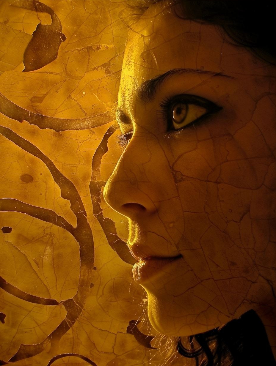 Golden Echoes of Ancient Faces - Image 3