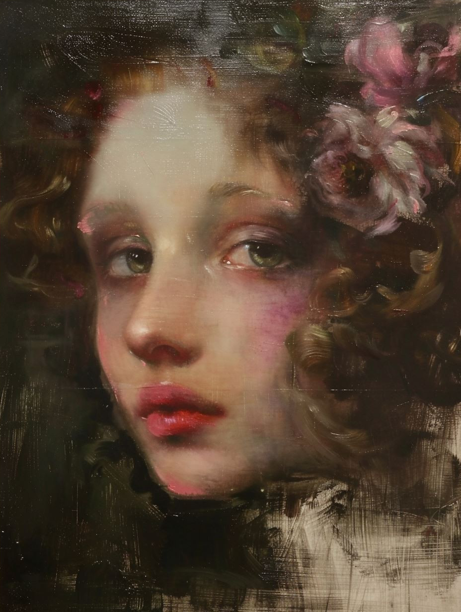 Ethereal Oil Portrait Study - Image 4