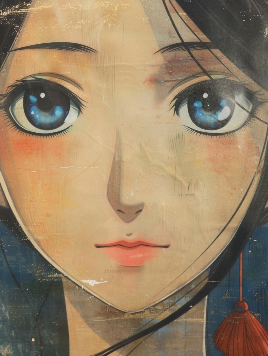 Ethereal Graphite Anime Portrait - Image 3
