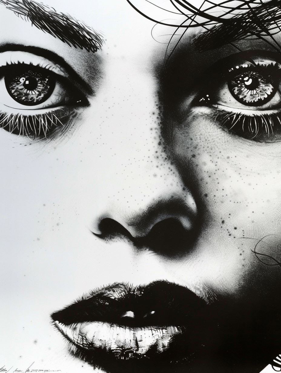 Dramatic Monochrome Portrait Study