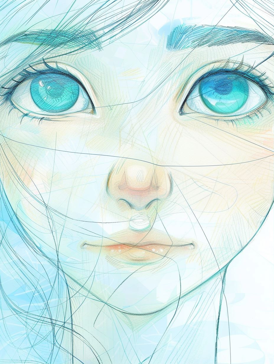 Ethereal Blue Gaze Art Collection - Image 1