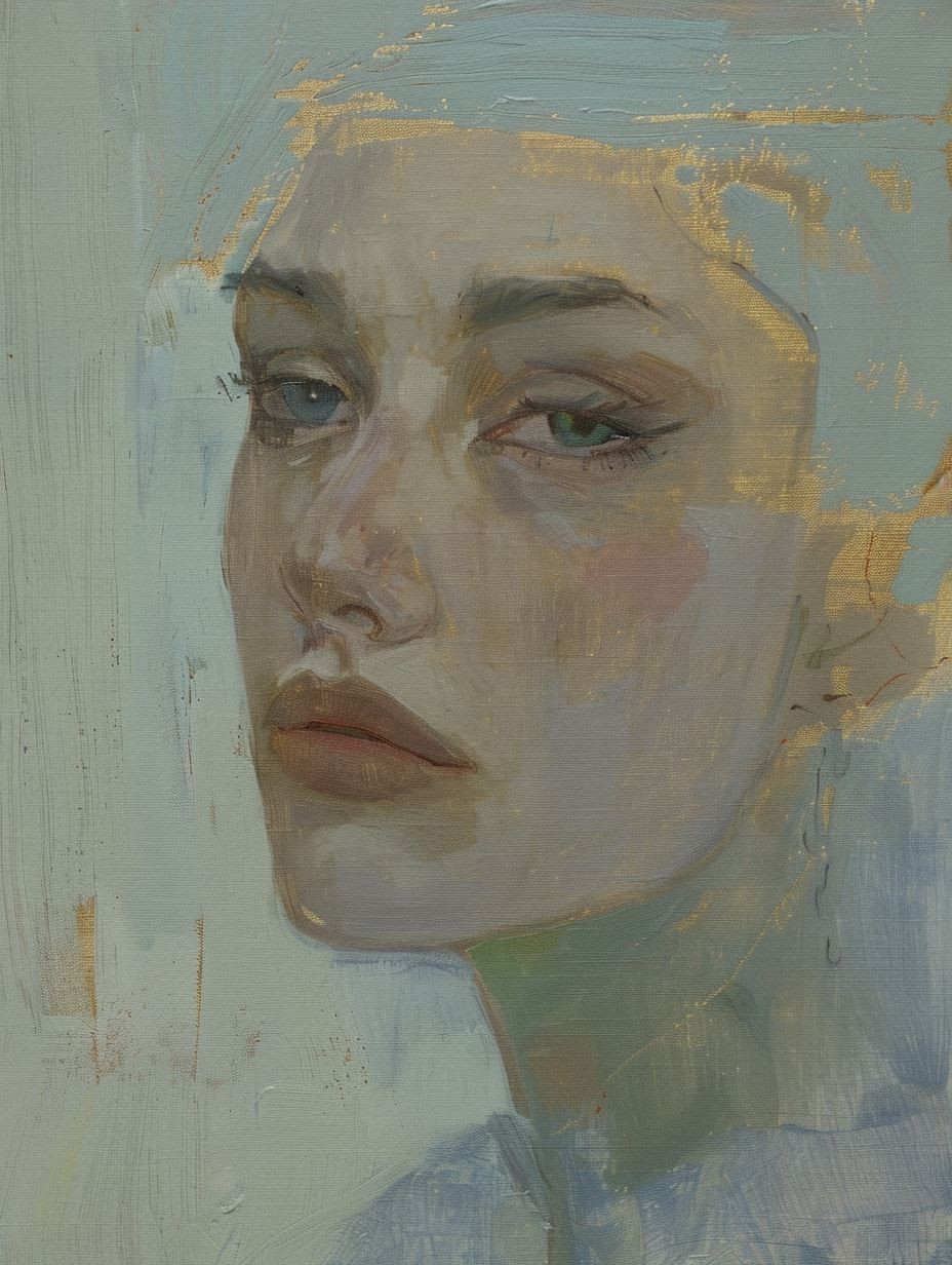 Ethereal Impressionist Pastel Portrait - Image 3