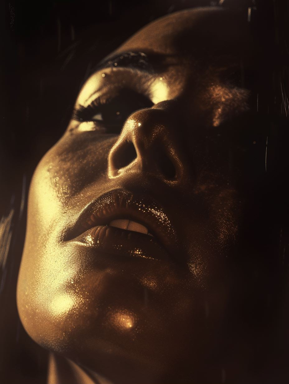 Golden Shadows of Ethereal Beauty - Image 1