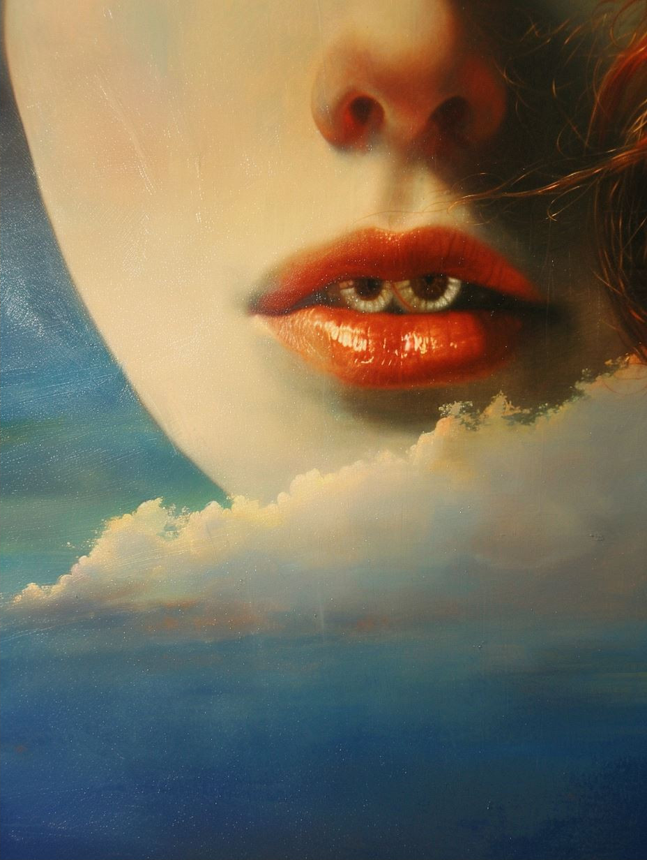 Ethereal Gaze of Crimson Curls - Image 2