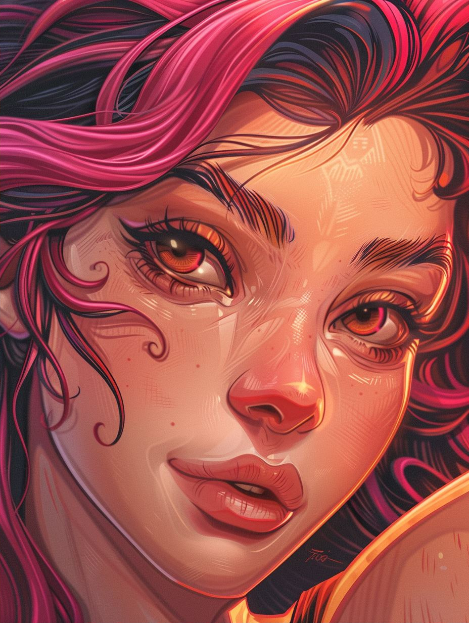 Neon Dreams: Digital Portrait Quartet - Image 2