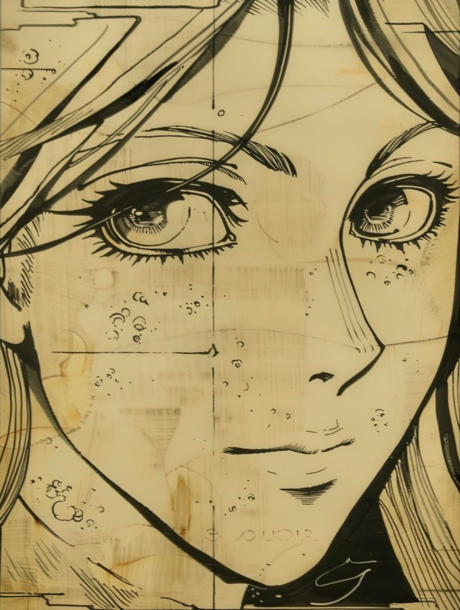 Noir Manga Ink Sketches - Image 3