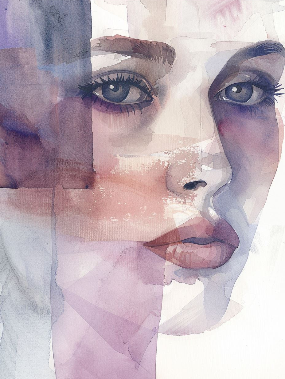 Ethereal Fragmented Watercolor Portraits - Image 3