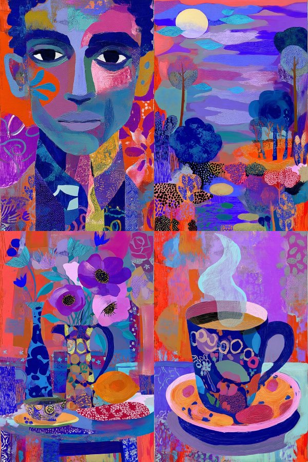 Vibrant Dreams in Four Panels