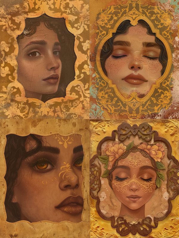 Golden Baroque Portraiture Series