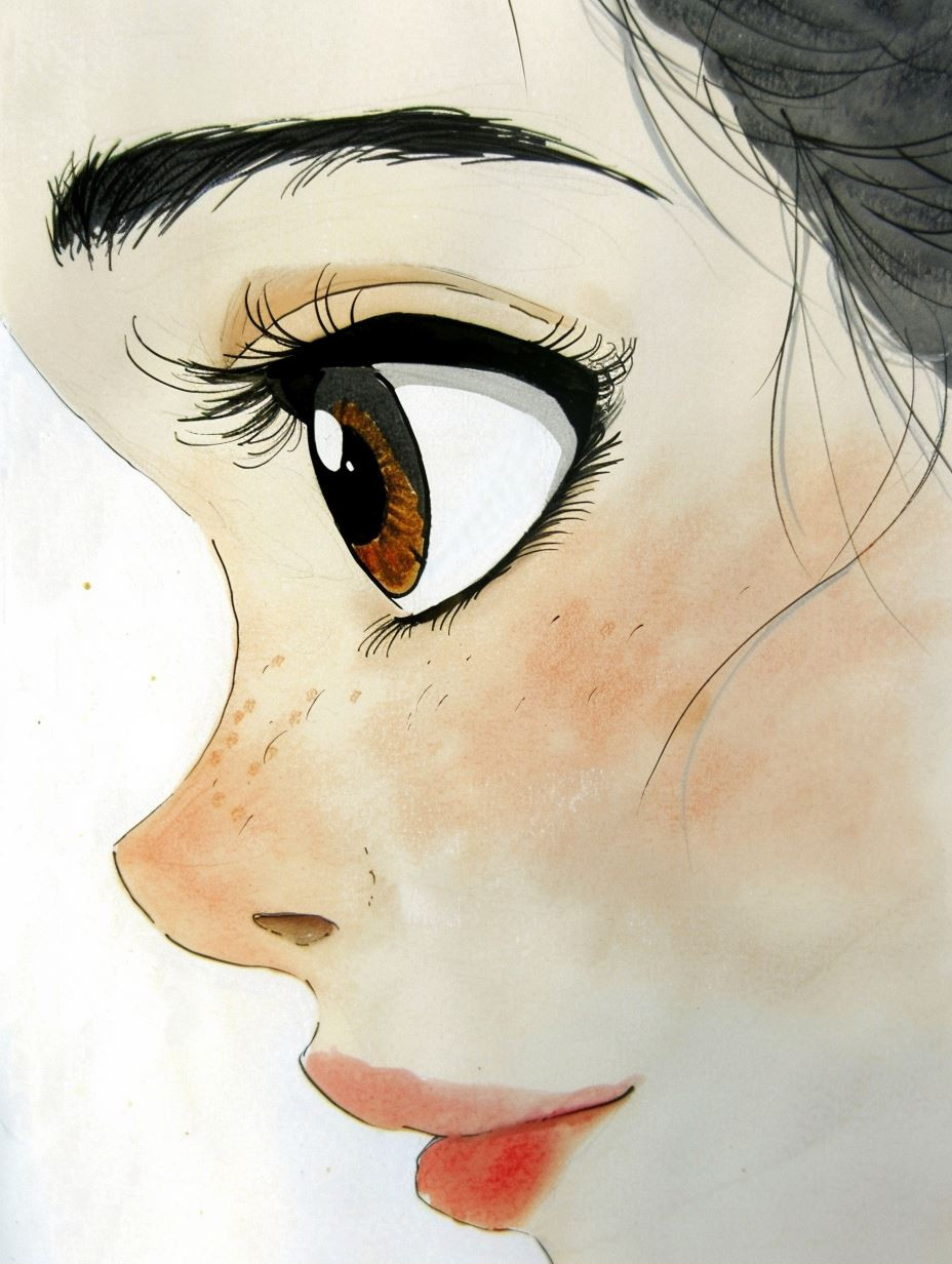 Ethereal Gaze: Anime Portrait Studies - Image 1