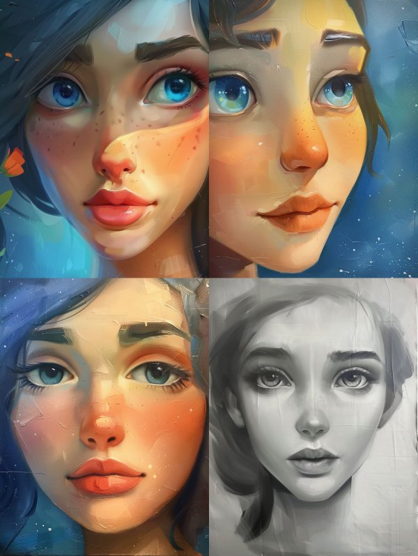 Digital Portrait Art Study