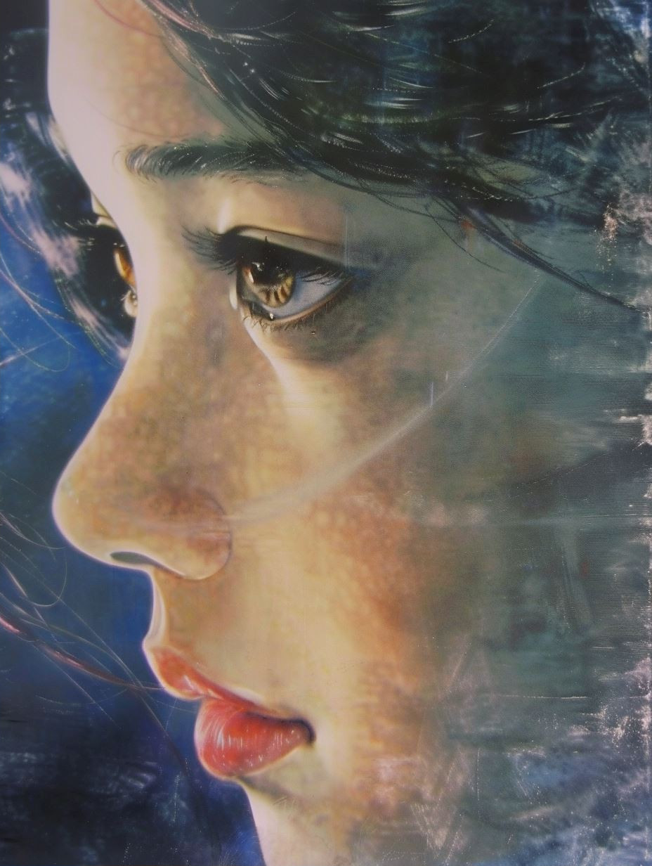 Ethereal Gaze Through Mist - Image 2